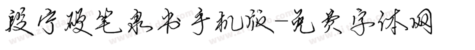段宁硬笔隶书手机版字体转换