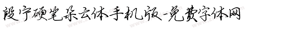 段宁硬笔朵云体手机版字体转换
