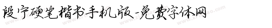 段宁硬笔楷书手机版字体转换