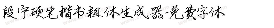 段宁硬笔楷书粗体生成器字体转换