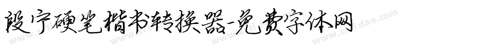 段宁硬笔楷书转换器字体转换