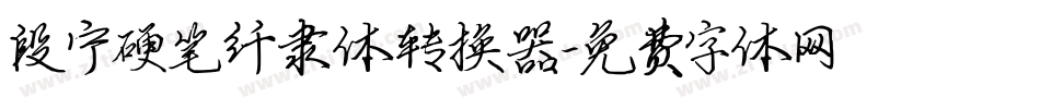 段宁硬笔纤隶体转换器字体转换