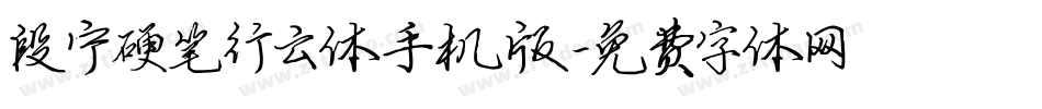 段宁硬笔行云体手机版字体转换