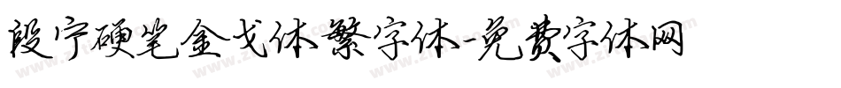 段宁硬笔金戈体繁字体字体转换