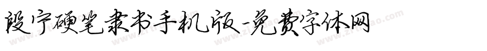 段宁硬笔隶书手机版字体转换