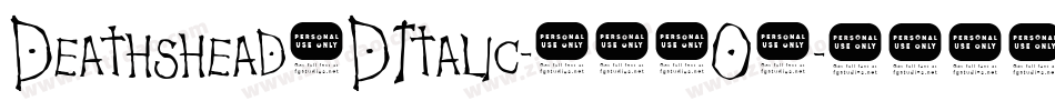 Deathshead3DItalic-511O8字体转换