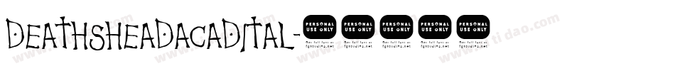 deathsheadacadital字体转换