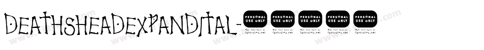 deathsheadexpandital字体转换