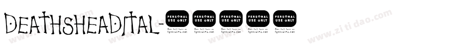 deathsheadital字体转换