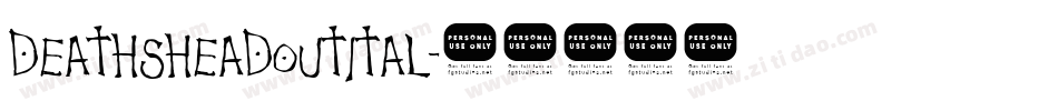 deathsheadoutital字体转换