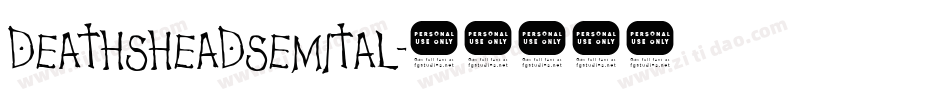 deathsheadsemital字体转换