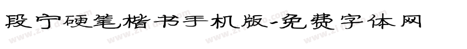 段宁硬笔楷书手机版字体转换