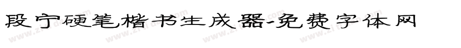 段宁硬笔楷书生成器字体转换