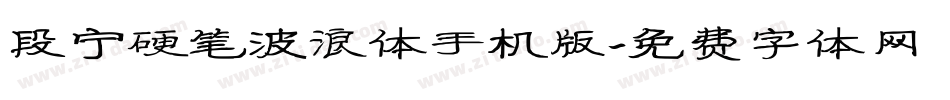 段宁硬笔波浪体手机版字体转换