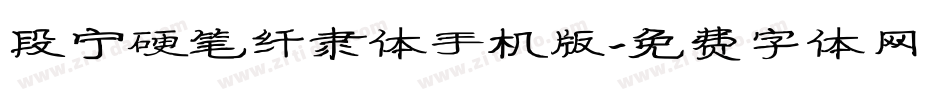 段宁硬笔纤隶体手机版字体转换