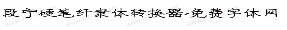 段宁硬笔纤隶体转换器字体转换