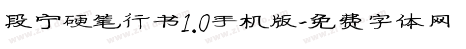 段宁硬笔行书1.0手机版字体转换