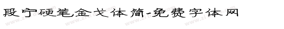 段宁硬笔金戈体简字体转换
