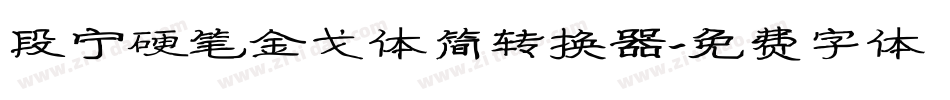 段宁硬笔金戈体简转换器字体转换