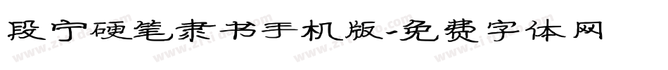 段宁硬笔隶书手机版字体转换