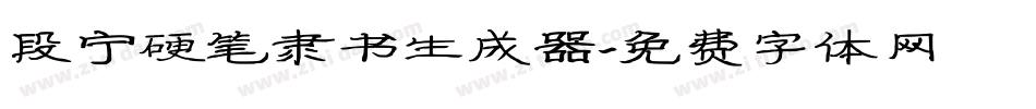 段宁硬笔隶书生成器字体转换