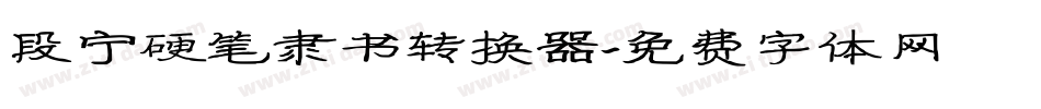 段宁硬笔隶书转换器字体转换