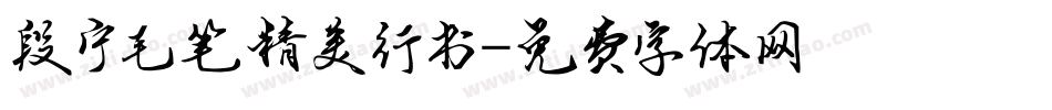 段宁毛笔精美行书字体转换