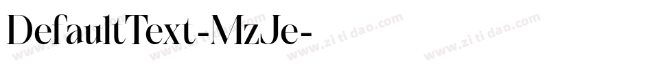 DefaultText-MzJe字体转换