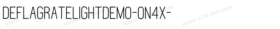 DeflagrateLightDemo-on4x字体转换