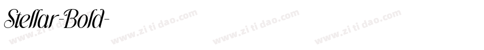 Stellar-Bold字体转换