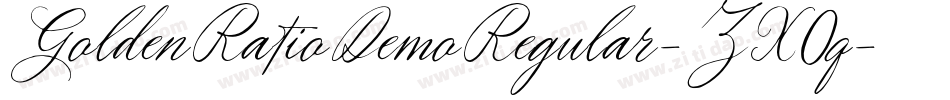 GoldenRatioDemoRegular-ZX0q字体转换