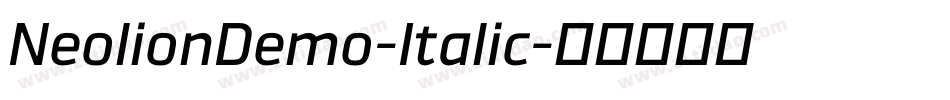 NeolionDemo-Italic字体转换