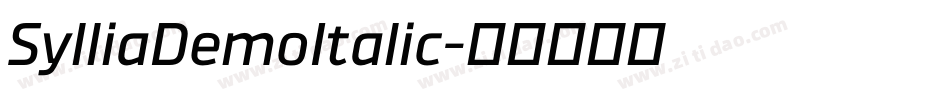 SylliaDemoItalic字体转换