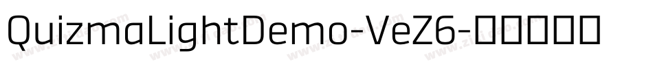 QuizmaLightDemo-VeZ6字体转换