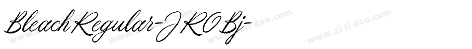 BleachRegular-JROBj字体转换