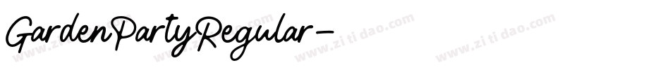 GardenPartyRegular字体转换