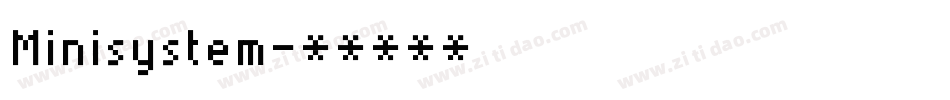 Minisystem字体转换