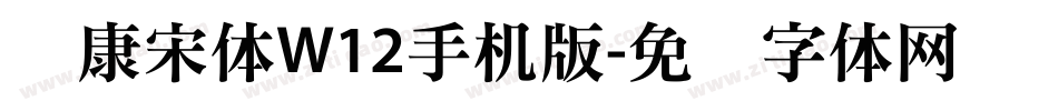 华康宋体W12手机版字体转换