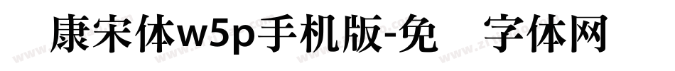 华康宋体w5p手机版字体转换