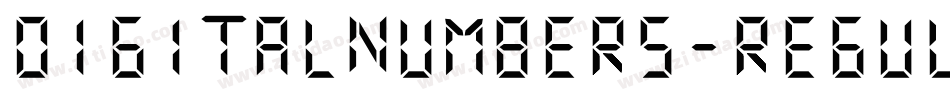 DigitalNumbers-Regular字体转换