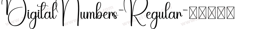 DigitalNumbers-Regular字体转换