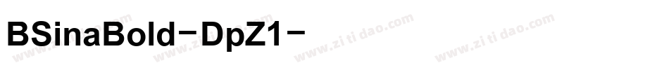 BSinaBold-DpZ1字体转换
