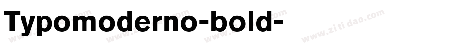 Typomoderno-bold字体转换