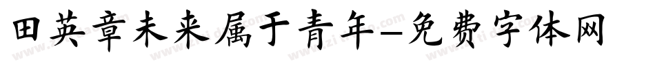 田英章未来属于青年字体转换