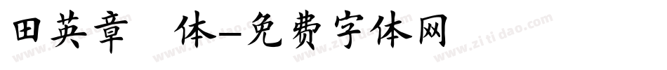 田英章楷体字体转换