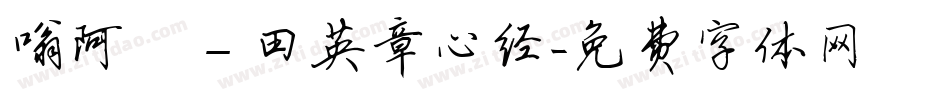 嗡阿吽－田英章心经字体转换