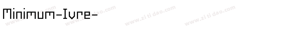 Minimum-Ivre字体转换