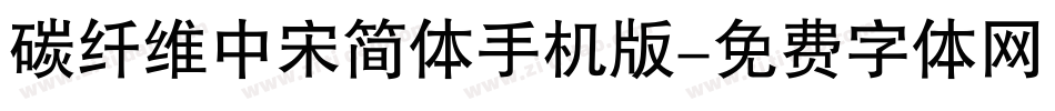 碳纤维中宋简体手机版字体转换