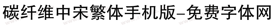 碳纤维中宋繁体手机版字体转换