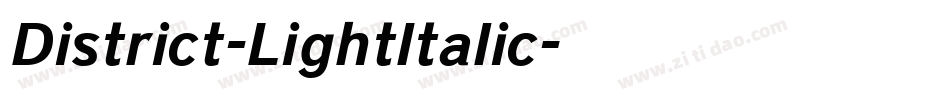 District-LightItalic字体转换